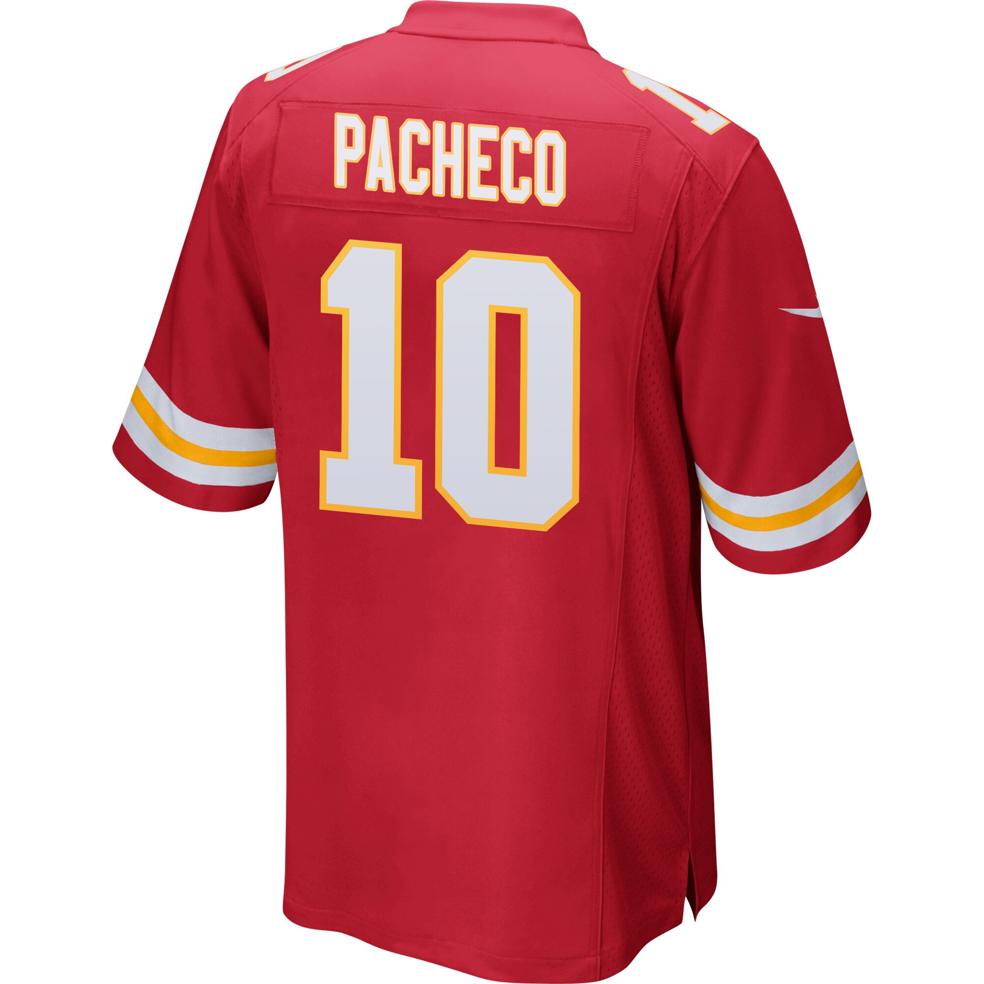 Isiah Pacheco #10 Kansas City Chiefs Super Bowl LVIII Patch Game Jersey - Men's | Red - Image 3