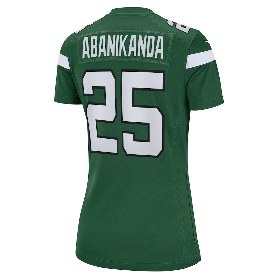 Israel Abanikanda #25 New York Jets Game Jersey - Women's | Gotham Green - Image 3