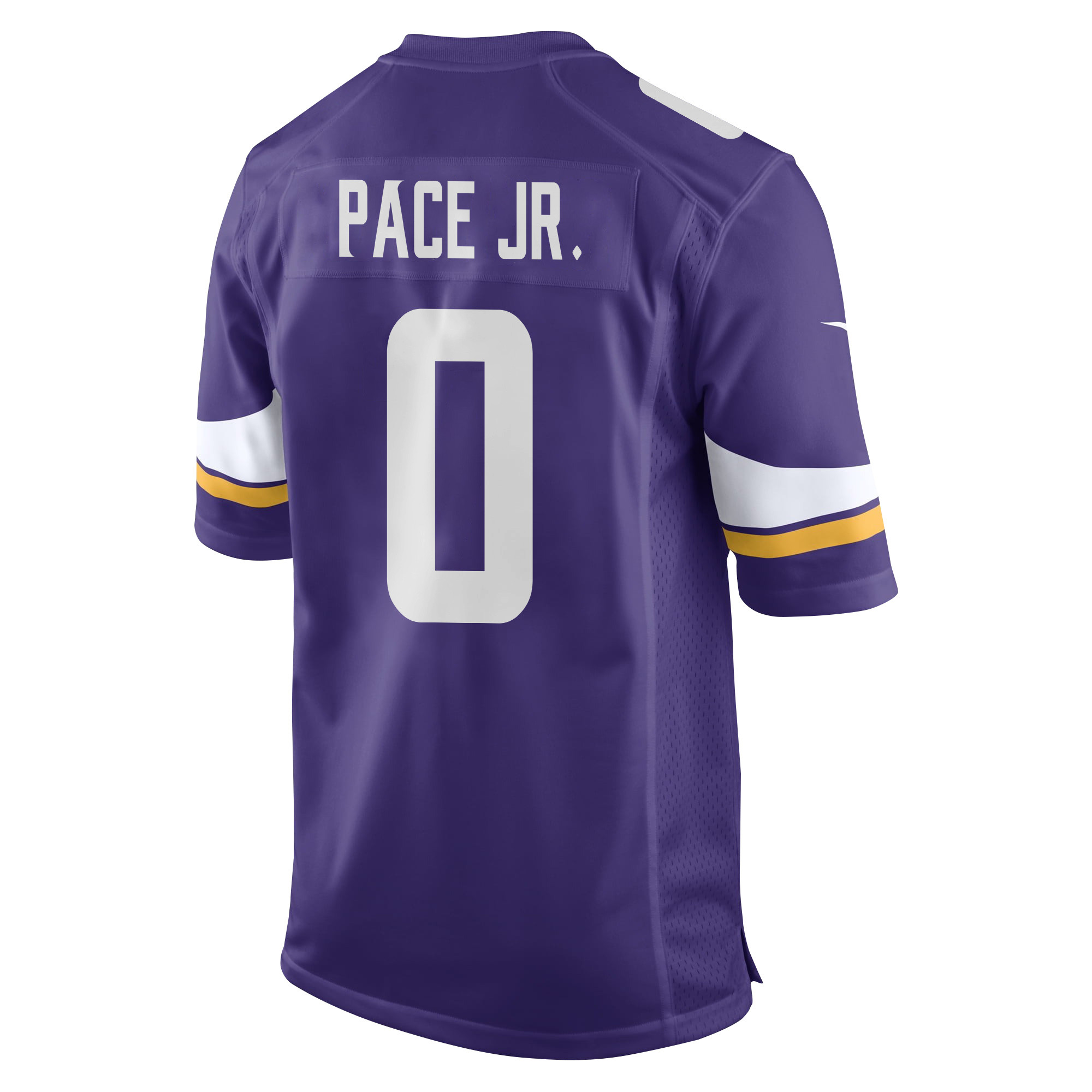 Alternative view of Ivan Pace Jr. #0 Minnesota Vikings Super Bowl LIX Game Jersey - Men's | Purple