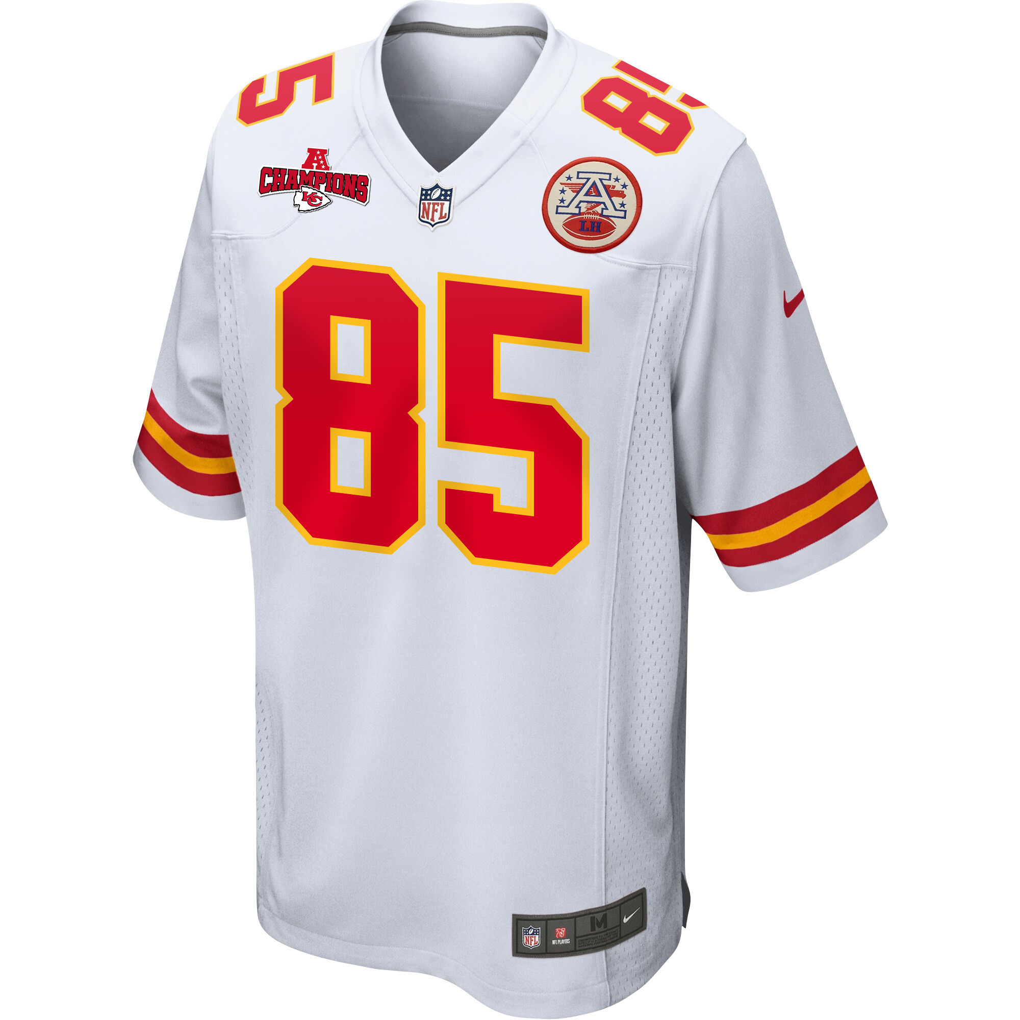 Alternative view of Izaiah Gathings #85 Kansas City Chiefs Game Jersey - Men's | White