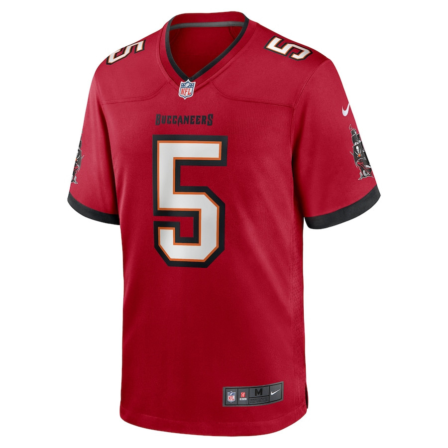 Alternative view of Jack Browning #5 Tampa Bay Buccaneers Game Jersey - Men's | Red