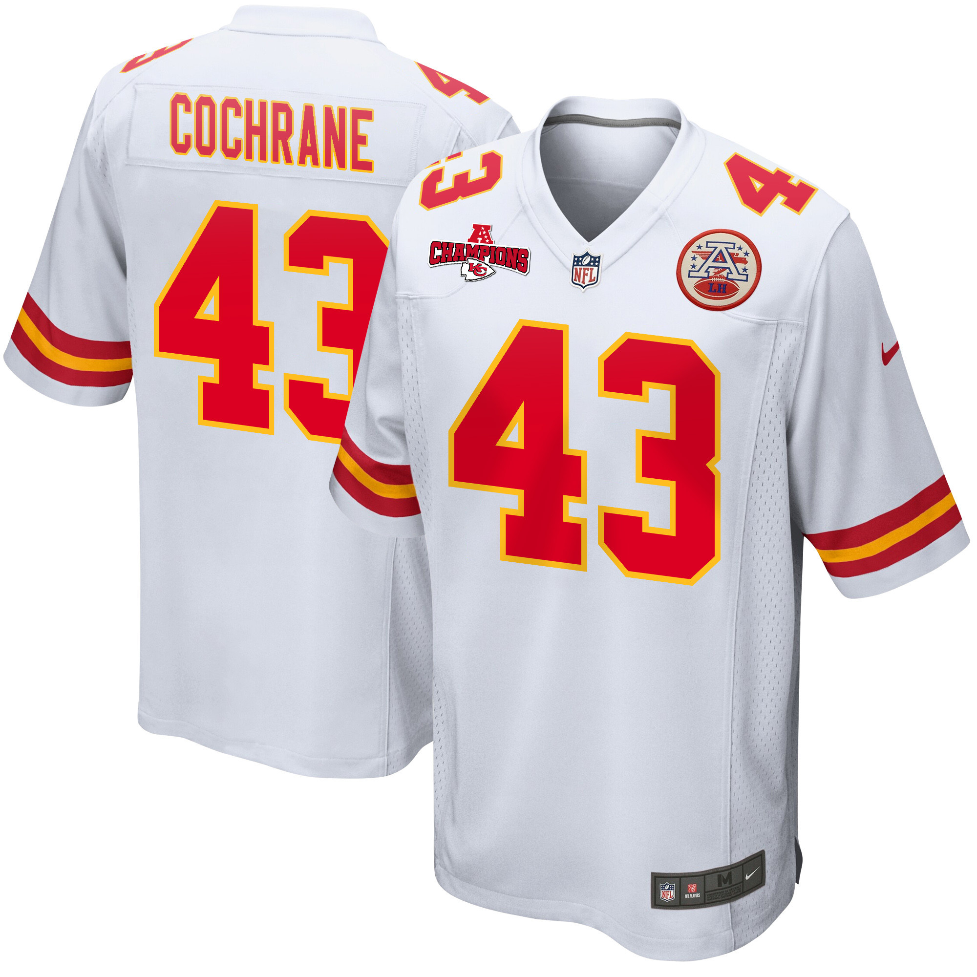Jack Cochrane #43 Kansas City Chiefs Game Jersey - Men's | White
