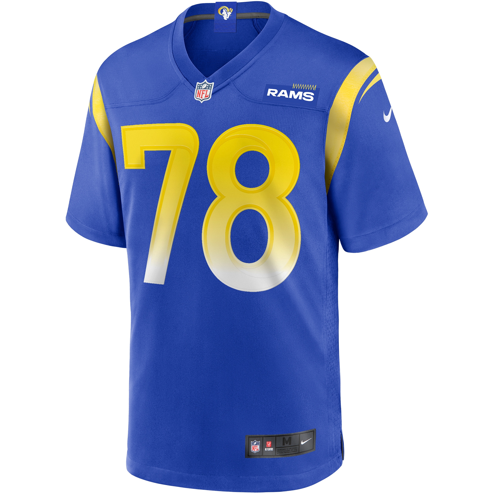 Alternative view of Jackie Slater Los Angeles Rams Retired Player Game Jersey - Men's