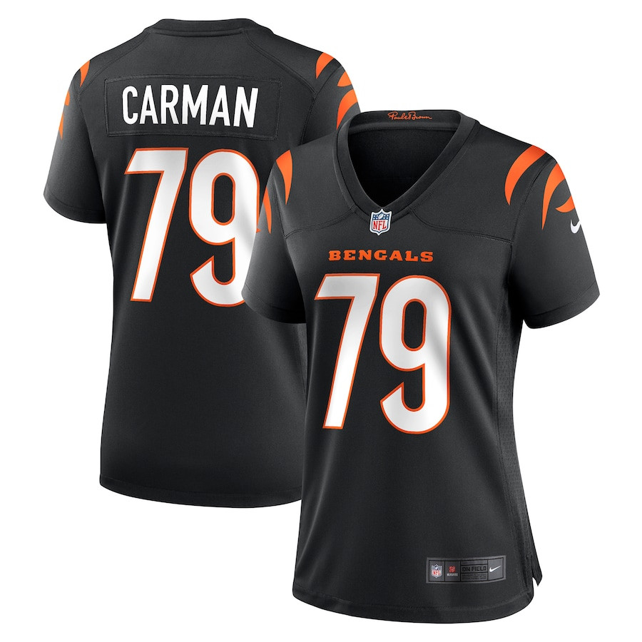 Jackson Carman #79 Cincinnati Bengals Game Jersey - Women's | Black