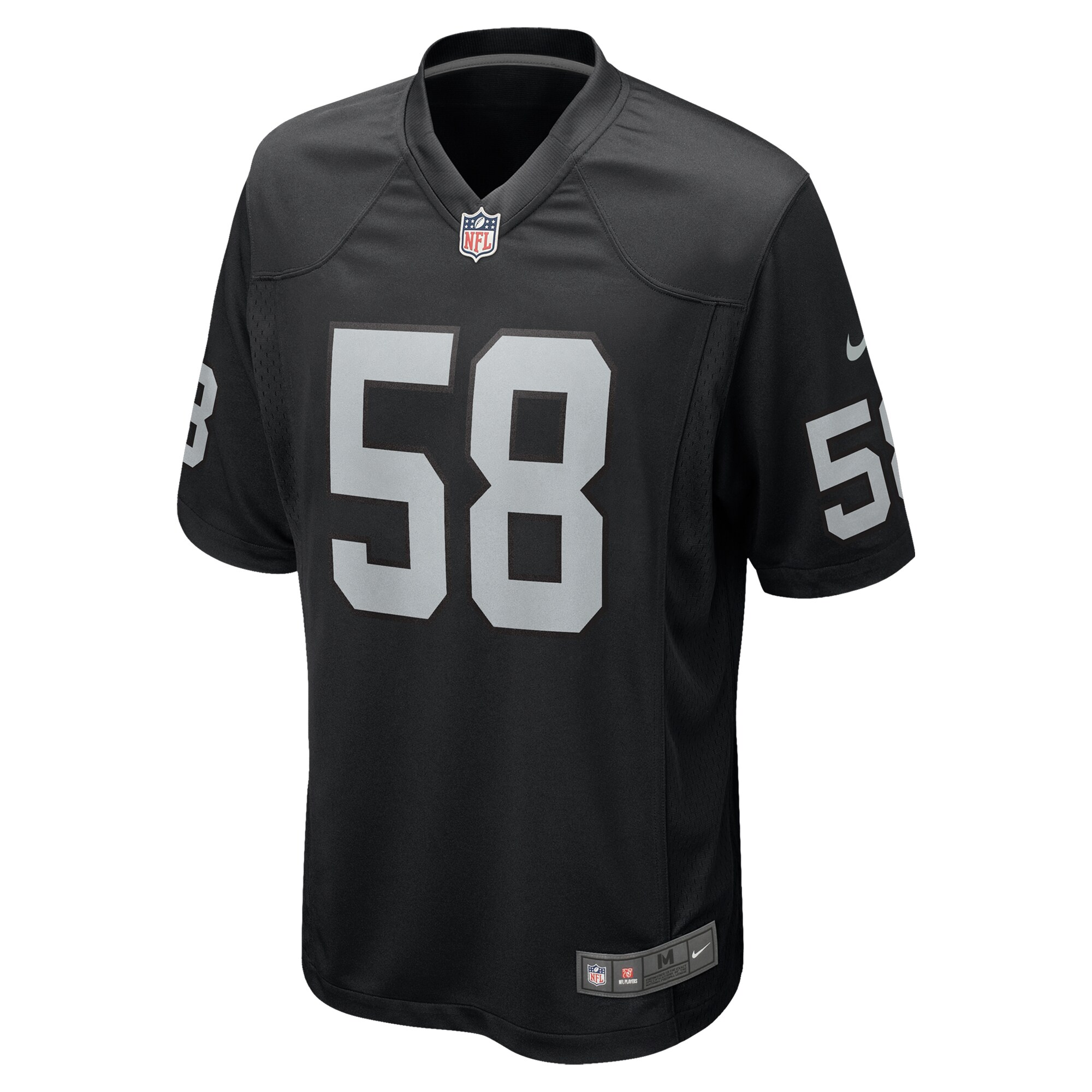 Alternative view of Jackson Powers-Johnson Las Vegas Raiders Game Jersey - Men's | Johnson Black Team Game Jersey