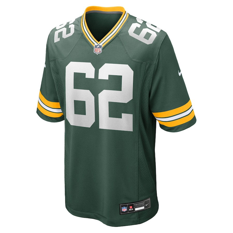 Alternative view of Jacob Monk #62 Green Bay Packers Game Jersey - Men's | Green