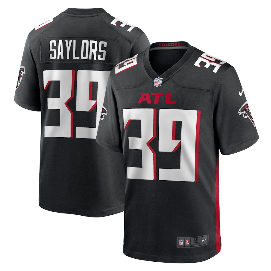 Jacob Saylors #39 Atlanta Falcons Game Jersey - Men's | Black