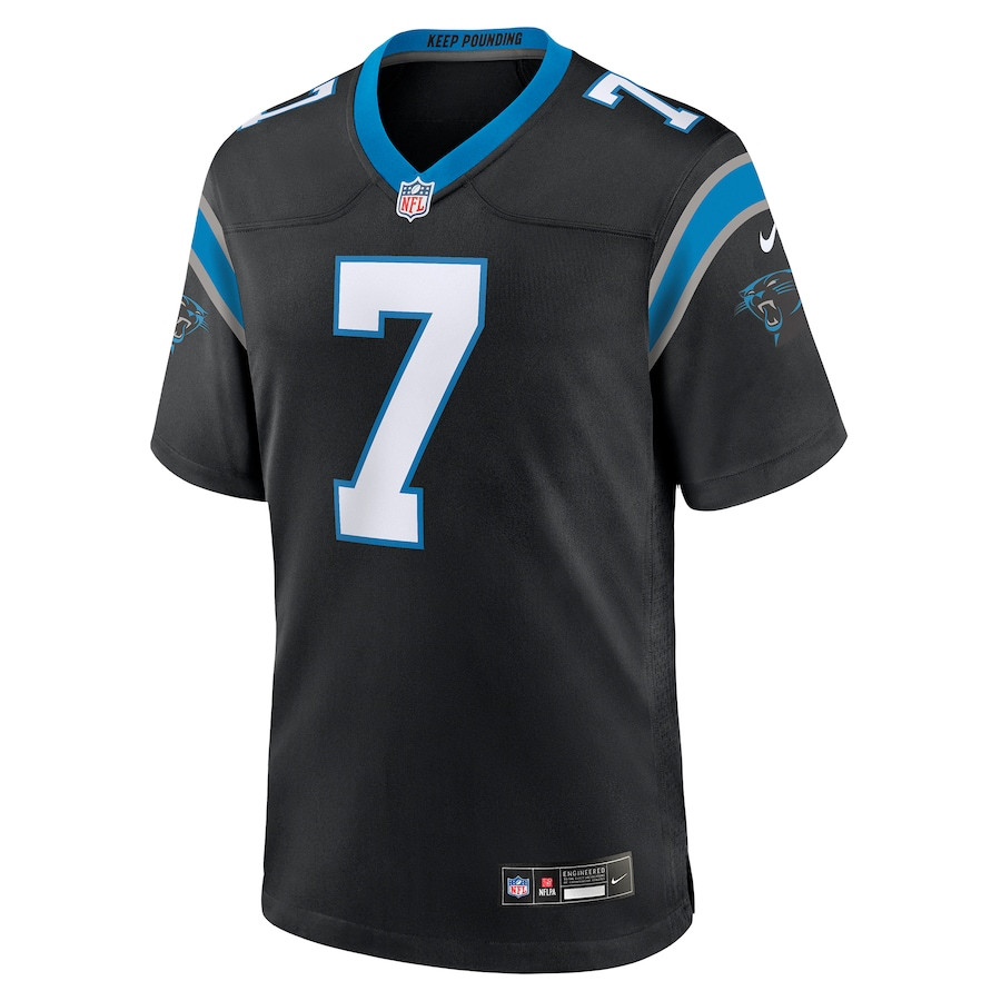 Alternative view of Jadeveon Clowney #7 Carolina Panthers Game Jersey - Men's | Black