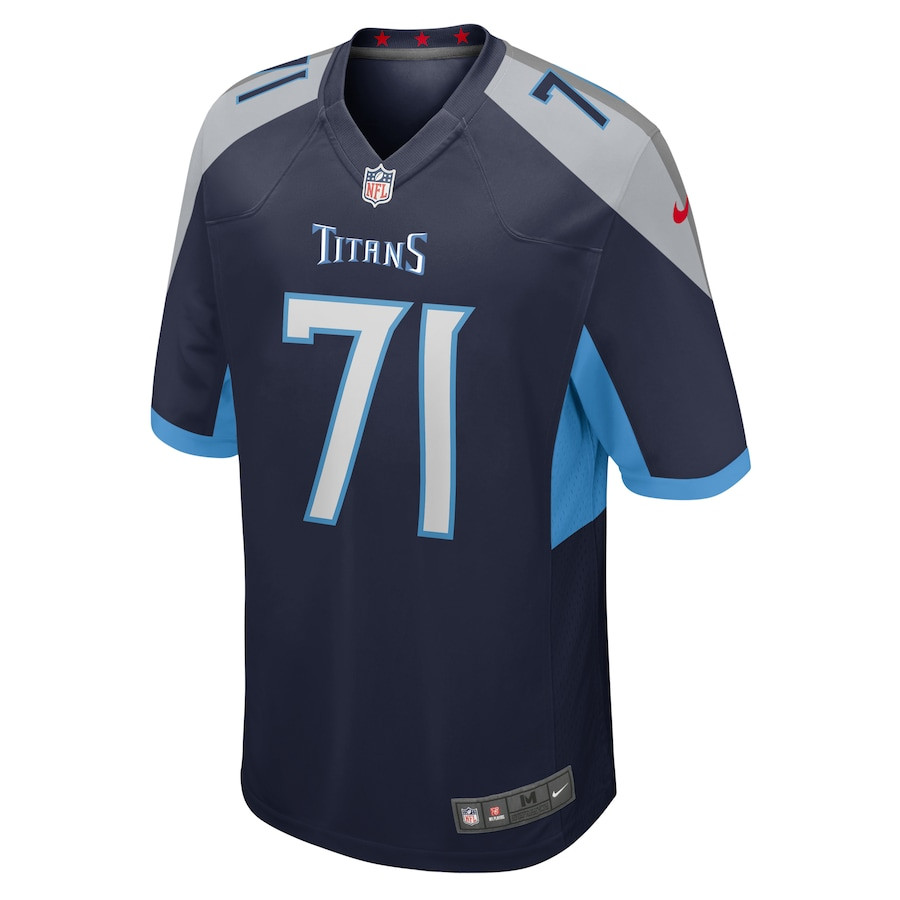 Alternative view of Jaelyn Duncan #71 Tennessee Titans Game Jersey - Men's | Navy