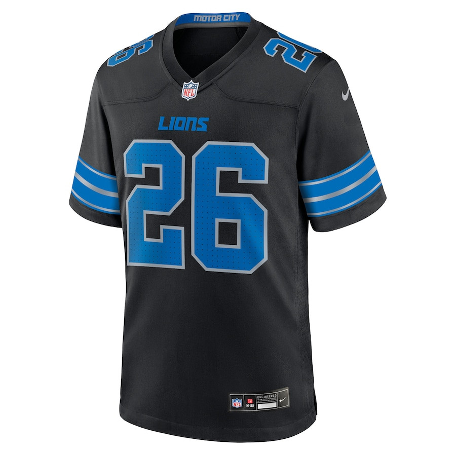 Alternative view of Jahmyr Gibbs #26 Detroit Lions 2nd Alternate Game Jersey - Men's