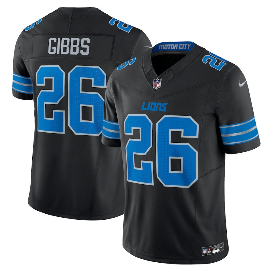 Jahmyr Gibbs #26 Detroit Lions 2nd Alternate Vapor F.U.S.E. Limited Jersey - Men's | Black
