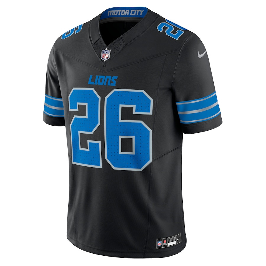Alternative view of Jahmyr Gibbs #26 Detroit Lions 2nd Alternate Vapor F.U.S.E. Limited Jersey - Men's | Black