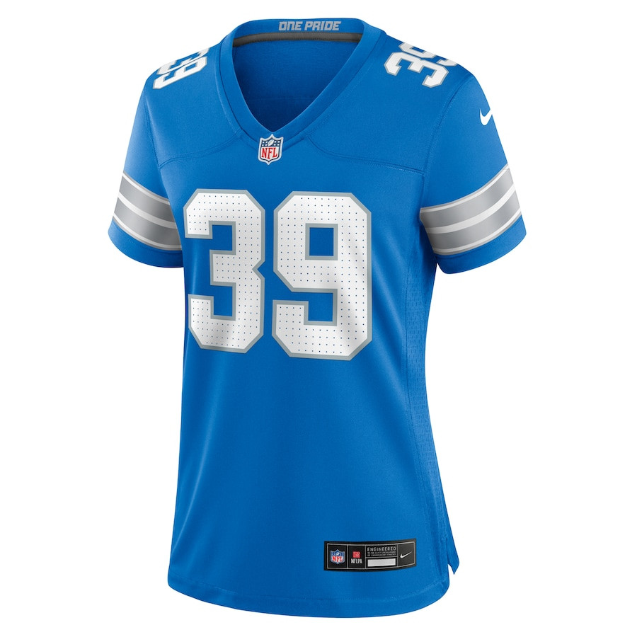 Alternative view of Jake Bates #39 Detroit Lions Game Jersey - Women's | Blue