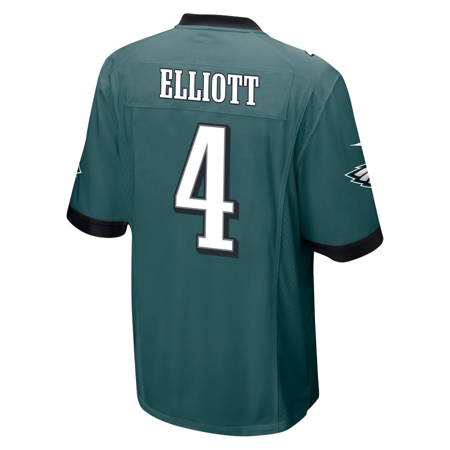 Alternative view of Jake Elliott #4 Philadelphia Eagles Super Bowl LIX Game Jersey - Men's | Midnight Green