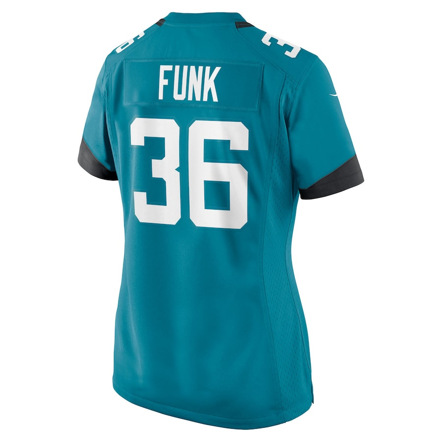 Jake Funk #36 Jacksonville Jaguars Game Jersey - Women's | Teal - Image 3