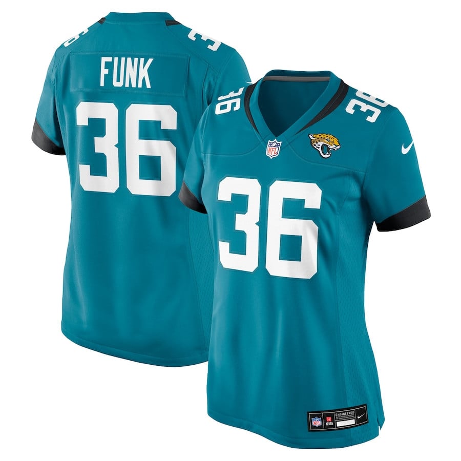 Jake Funk #36 Jacksonville Jaguars Game Jersey - Women's | Teal