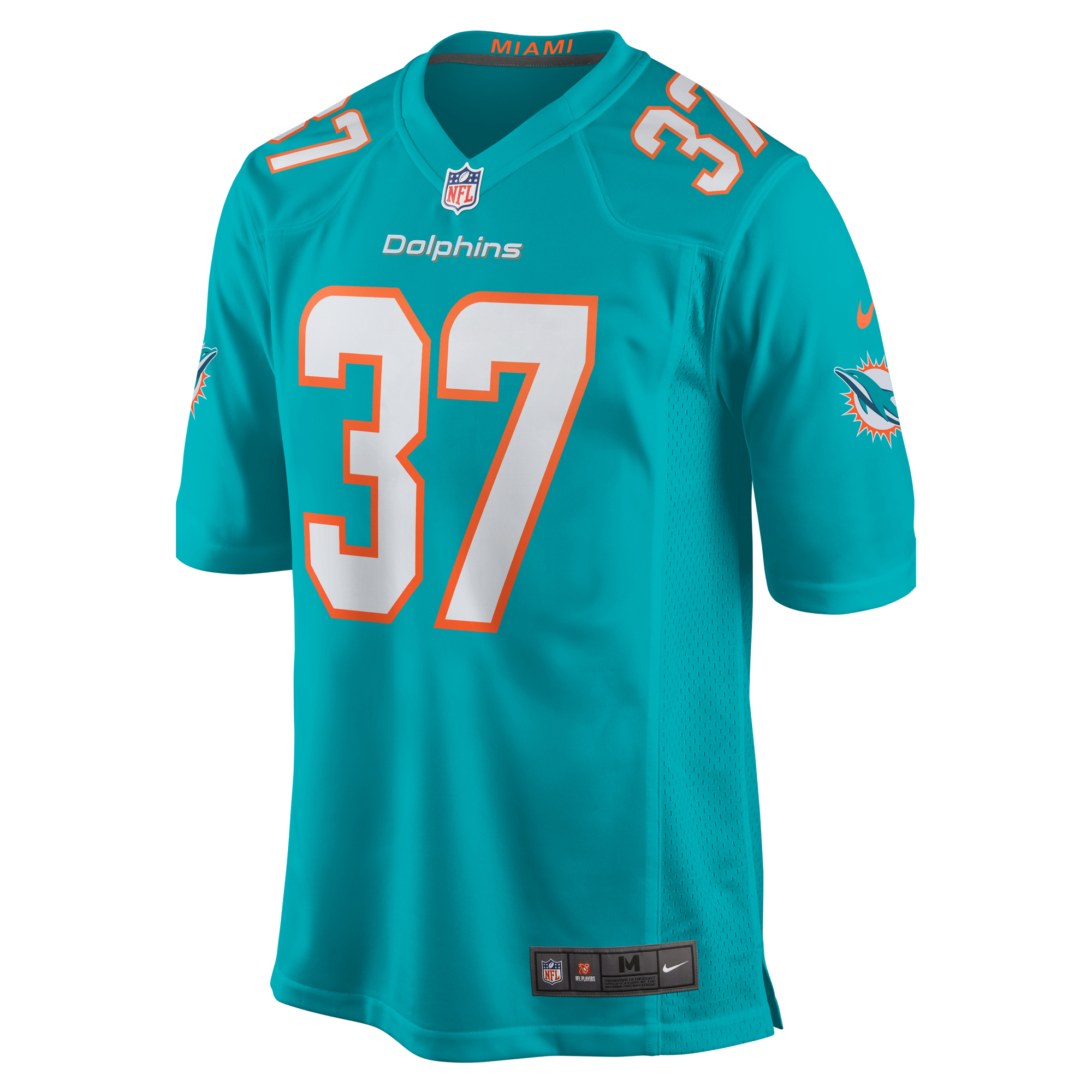 Alternative view of Jake Funk Miami Dolphins Game Jersey - Men's