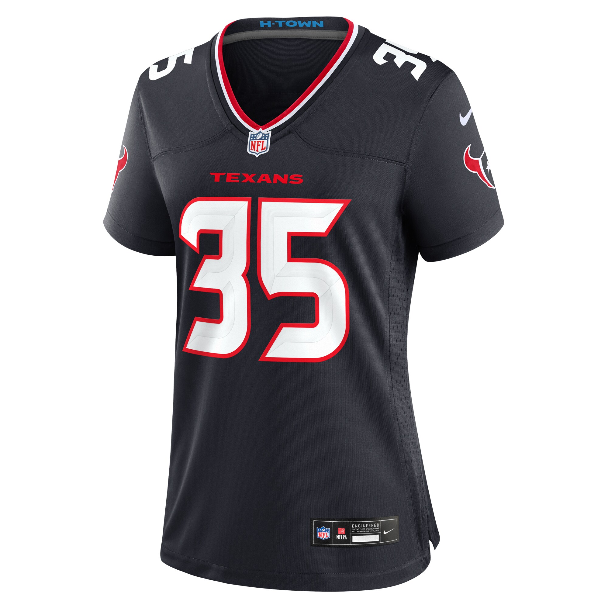 Alternative view of Jake Hansen Houston Texans Game Jersey - Women's
