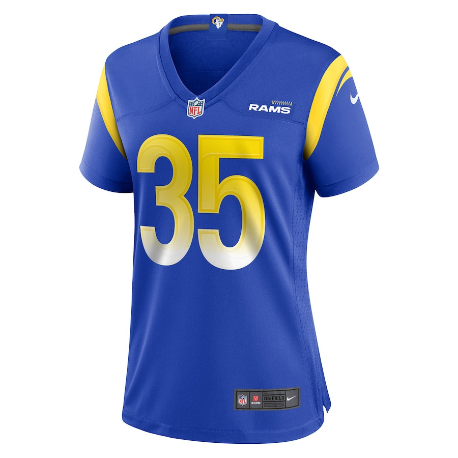 Alternative view of Jake Hummel #35 Los Angeles Rams Game Jersey - Women's | Royal