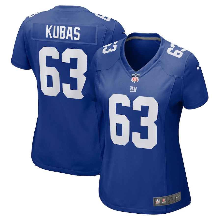 Jake Kubas #63 New York Giants Game Jersey - Women's | Royal