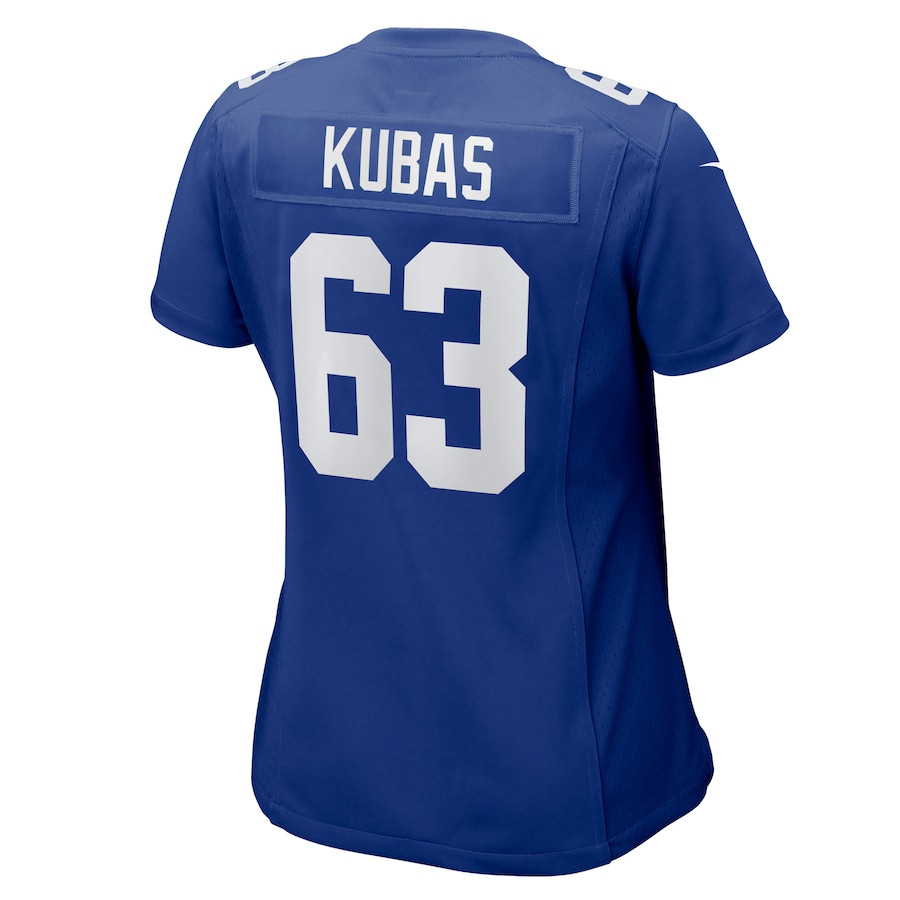 Jake Kubas #63 New York Giants Game Jersey - Women's | Royal - Image 3