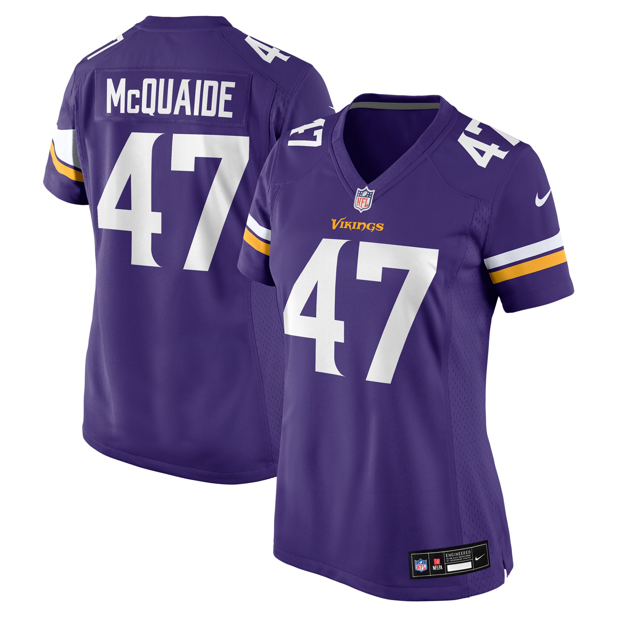 Jake McQuaide Minnesota Vikings Game Jersey - Women's