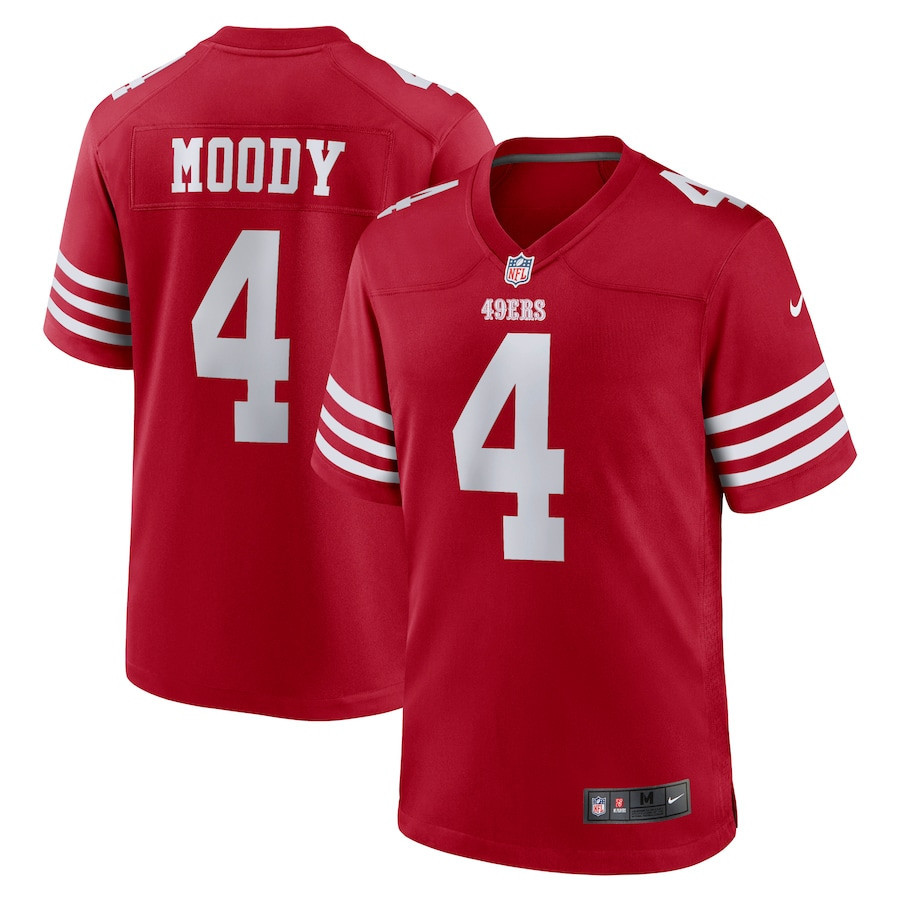 Jake Moody #4 San Francisco 49ers Game Jersey - Men's | Scarlet