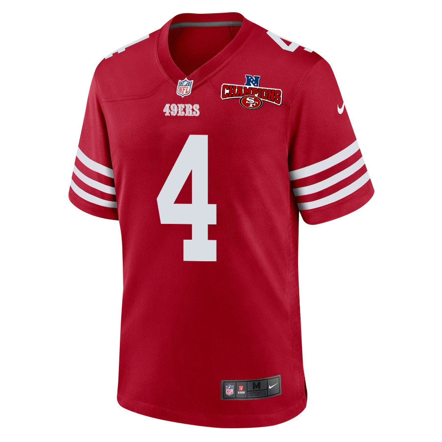 Alternative view of Jake Moody #4 San Francisco 49ers Game Jersey - Men's | Scarlet