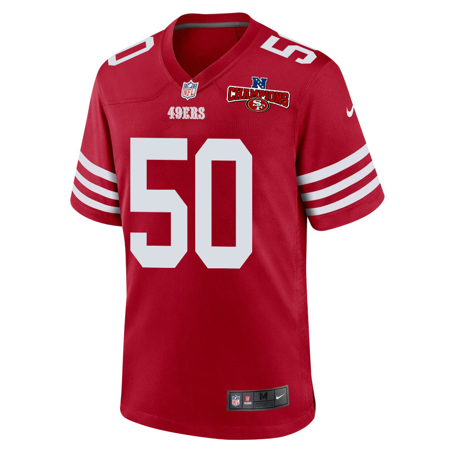 Alternative view of Jalen Graham #50 San Francisco 49ers Game Jersey - Men's | Scarlet