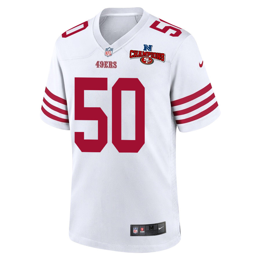 Alternative view of Jalen Graham #50 San Francisco 49ers Game Jersey - Men's | White