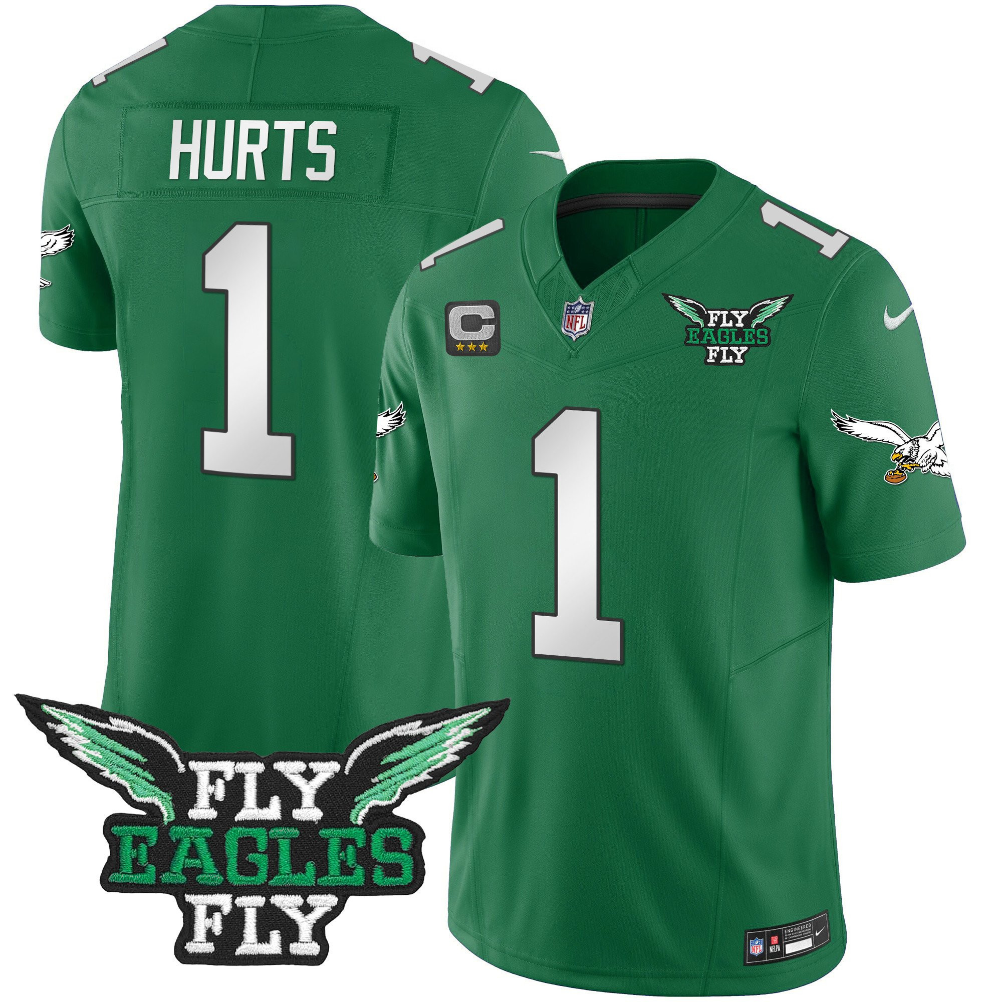 Jalen Hurts #1 Philadelphia Eagles Alternate Game Jersey - Men's | Kelly Green