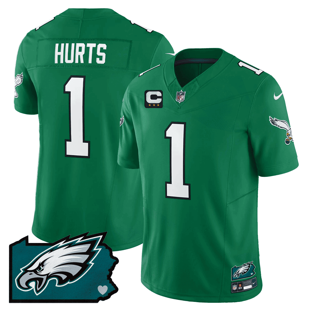Jalen Hurts #1 Philadelphia Eagles Alternate Game Jersey - Men's | Kelly Green