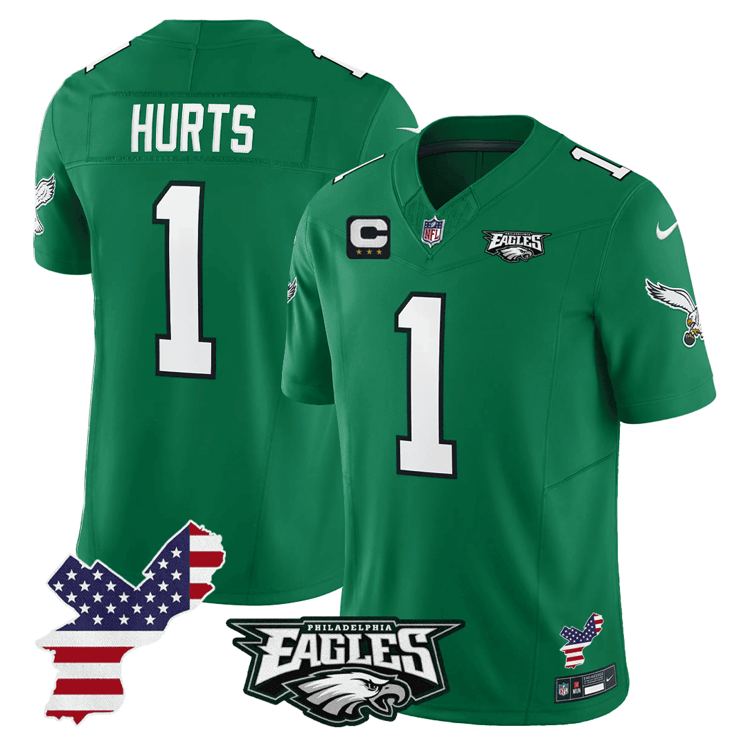 Jalen Hurts #1 Philadelphia Eagles Alternate Game Jersey - Men's | Kelly Green