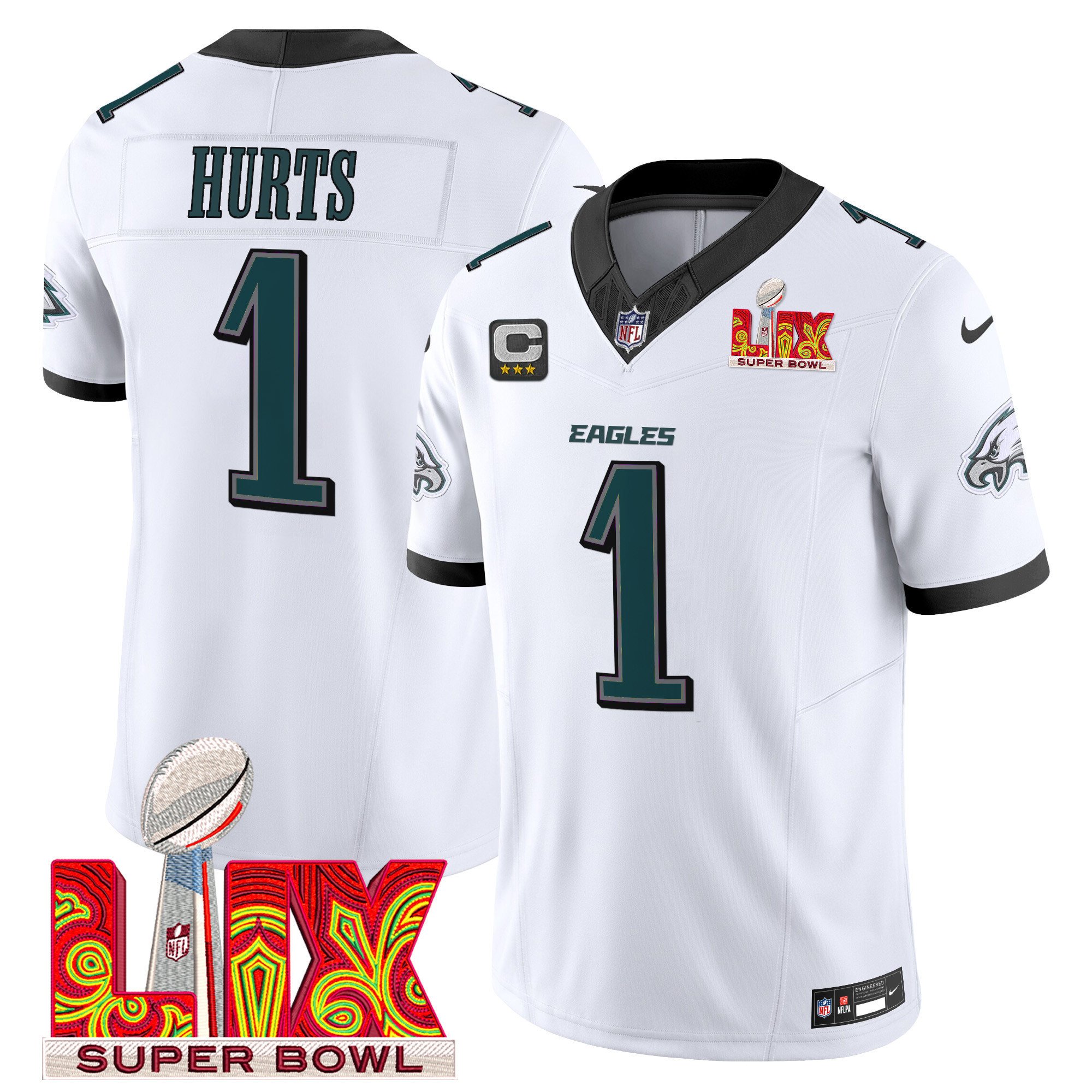 Jalen Hurts #1 Philadelphia Eagles Super Bowl Limited Jersey - Men's | White