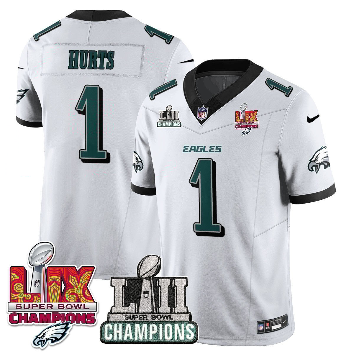 Jalen Hurts #1 Philadelphia Eagles Super Bowl Limited Jersey - Men's | White