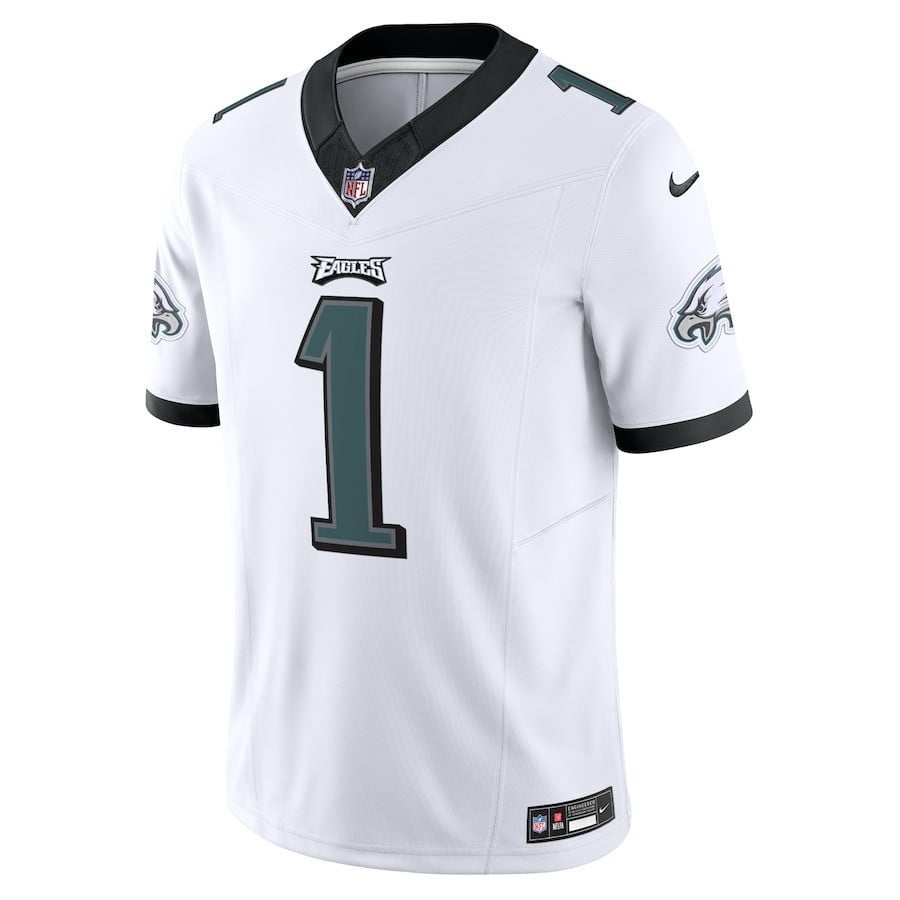 Alternative view of Jalen Hurts #1 Philadelphia Eagles Vapor F.U.S.E. Limited Jersey - Men's | White