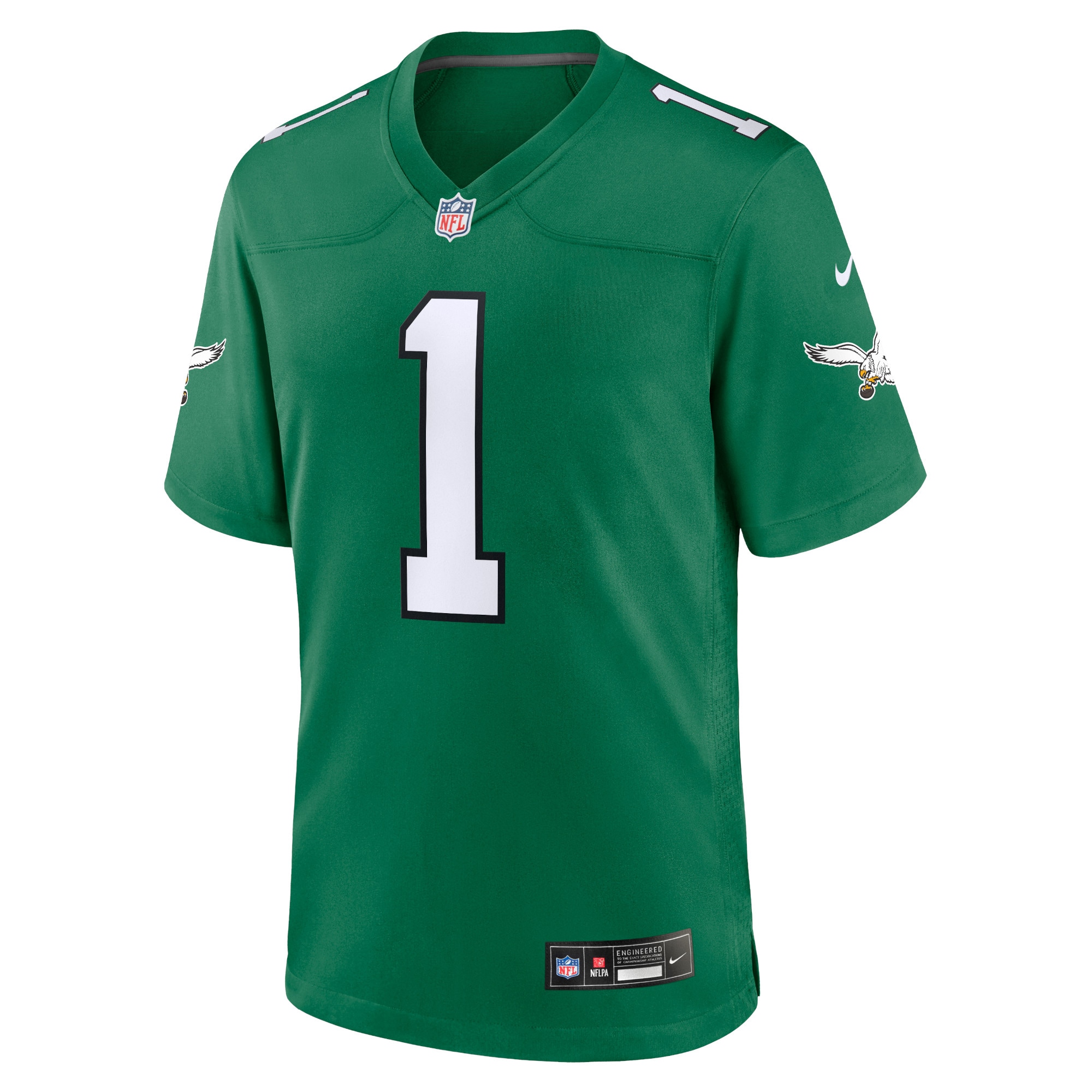 Alternative view of Jalen Hurts Philadelphia Eagles Alternate Game Jersey - Men's