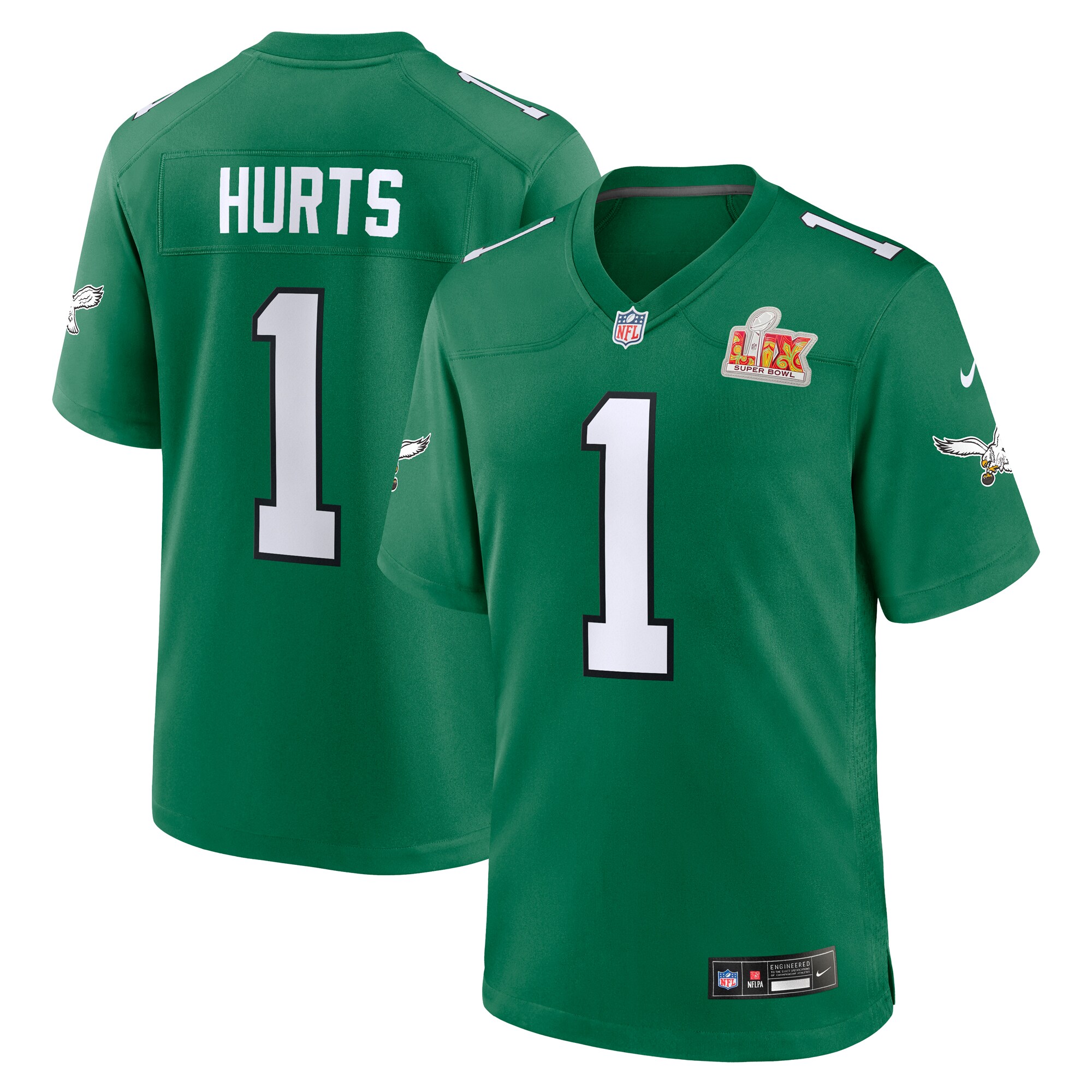 Jalen Hurts Philadelphia Eagles Super Bowl LIX Game Jersey - Men's