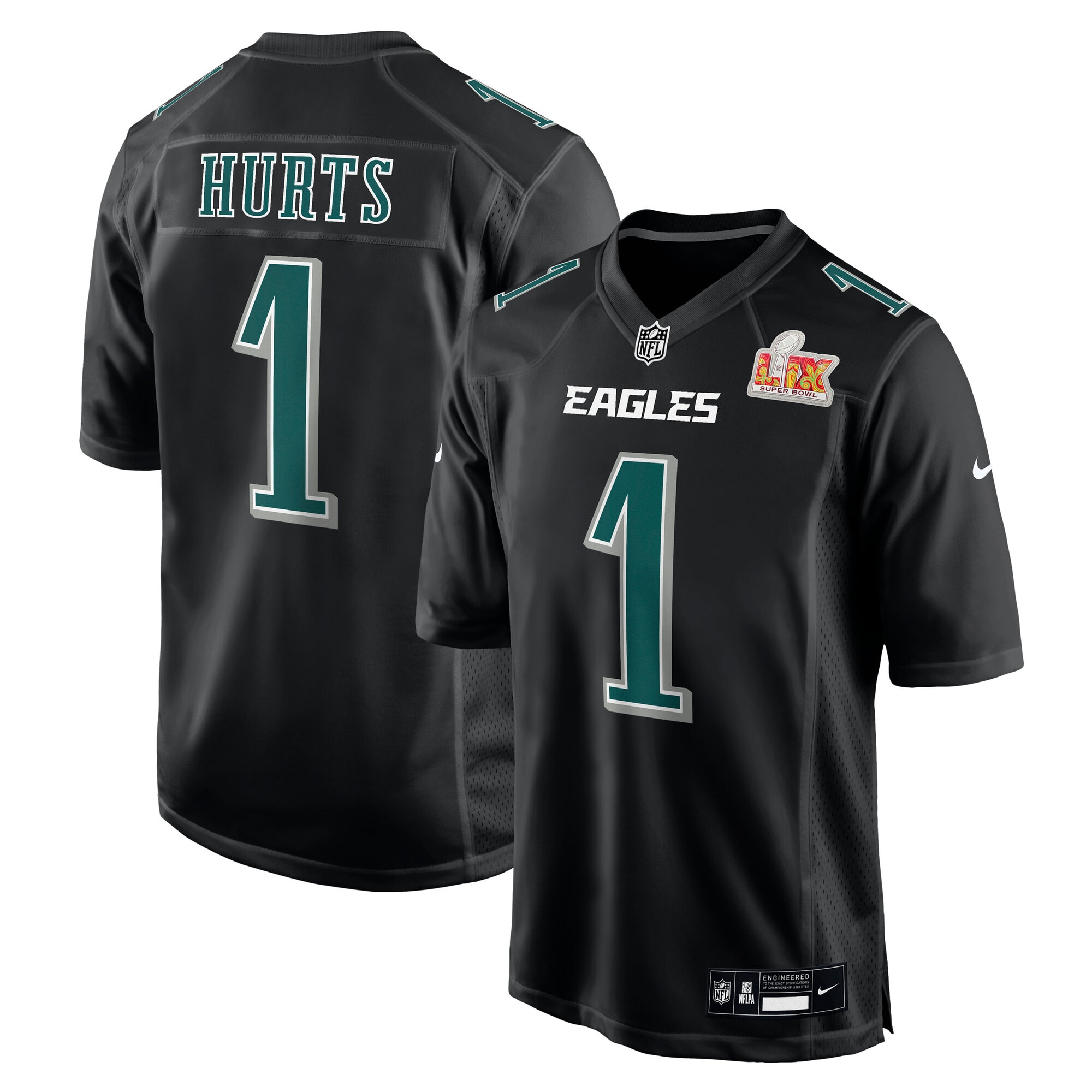 Jalen Hurts Philadelphia Eagles Super Bowl LIX Game Jersey - Men's