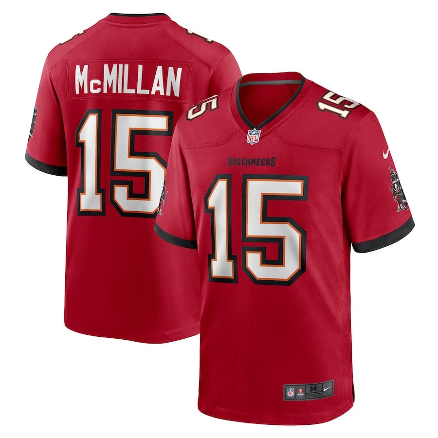 Jalen McMillan #15 Tampa Bay Buccaneers Game Jersey - Men's | Red