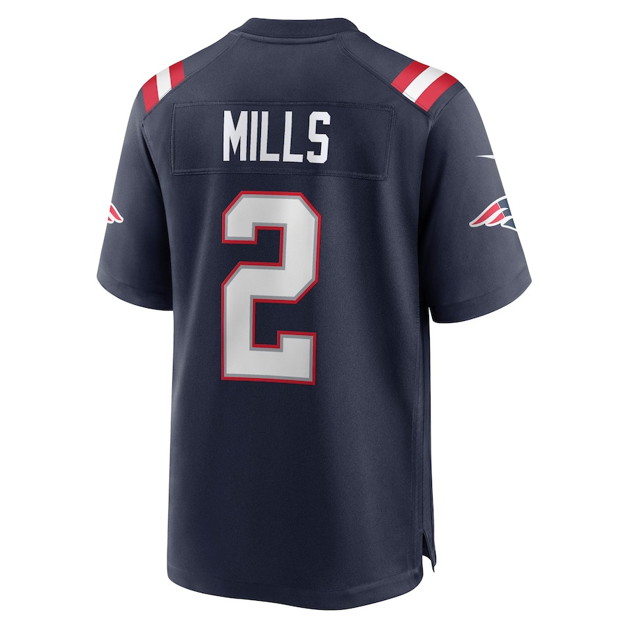 Jalen Mills #2 New England Patriots Game Jersey - Men's | Navy - Image 3