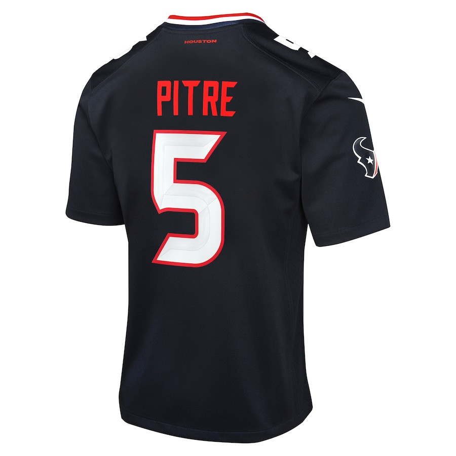 Jalen Pitre #5 Houston Texans Game Jersey - Youth | Navy - Image 3