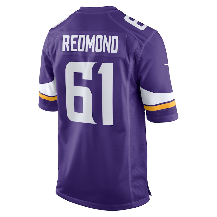 Jalen Redmond #61 Minnesota Vikings Game Jersey - Men's | Purple - Image 3