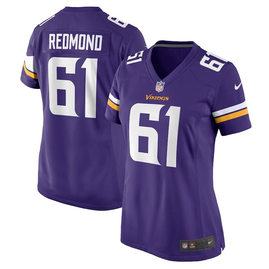 Jalen Redmond #61 Minnesota Vikings Game Jersey - Women's | Purple