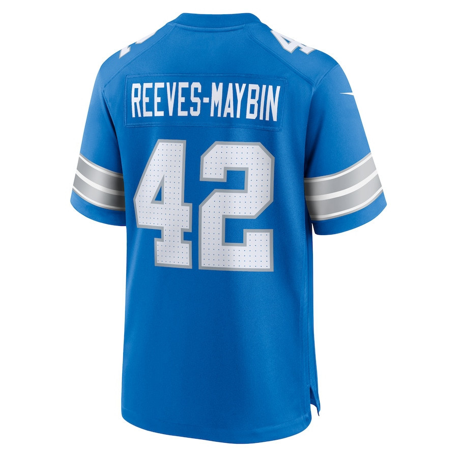 Jalen Reeves-Maybin #42 Detroit Lions Super Bowl LIX Game Jersey - Youth | Blue - Image 3