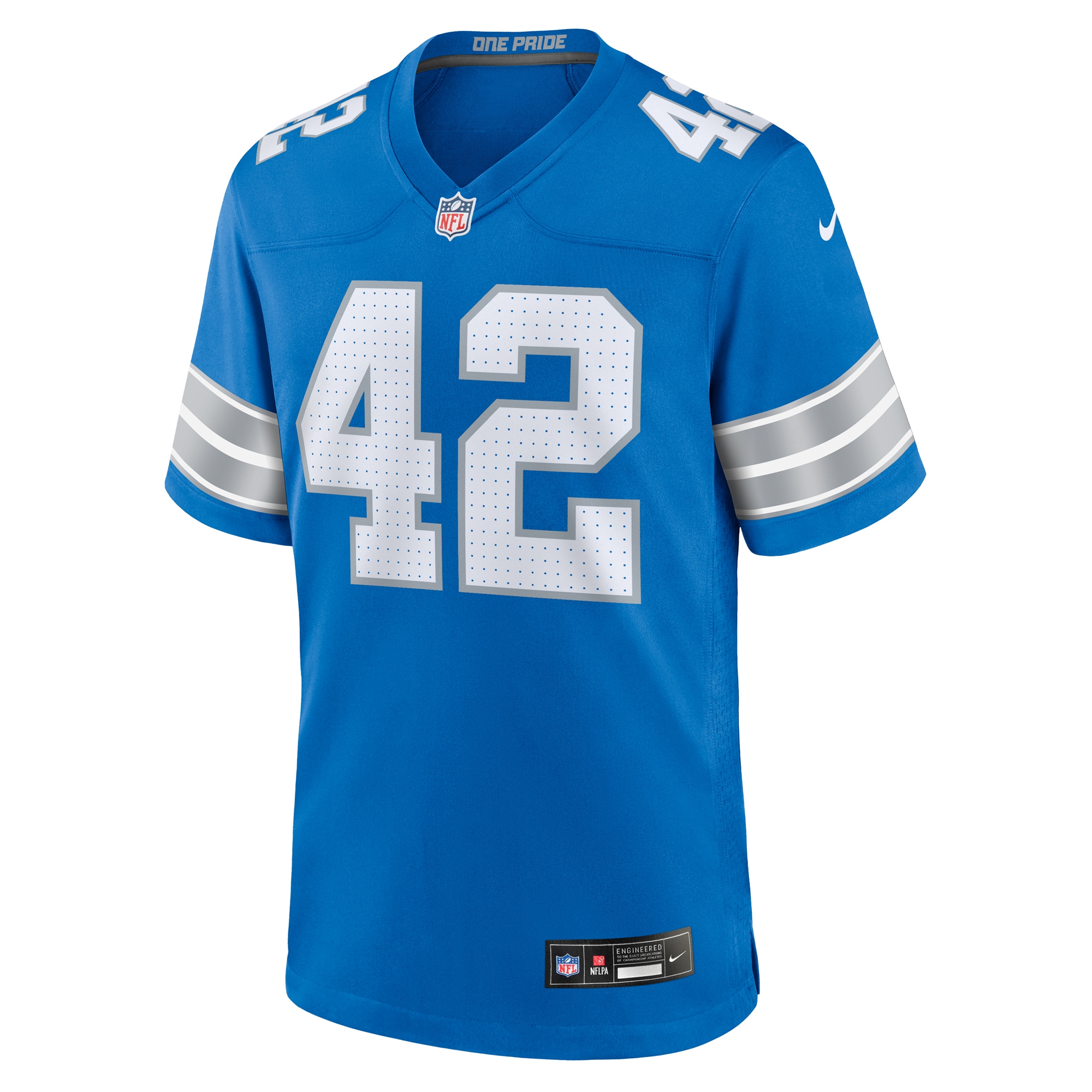 Alternative view of Jalen Reeves-Maybin Detroit Lions Game Jersey - Men's | Maybin Blue Team Game Jersey