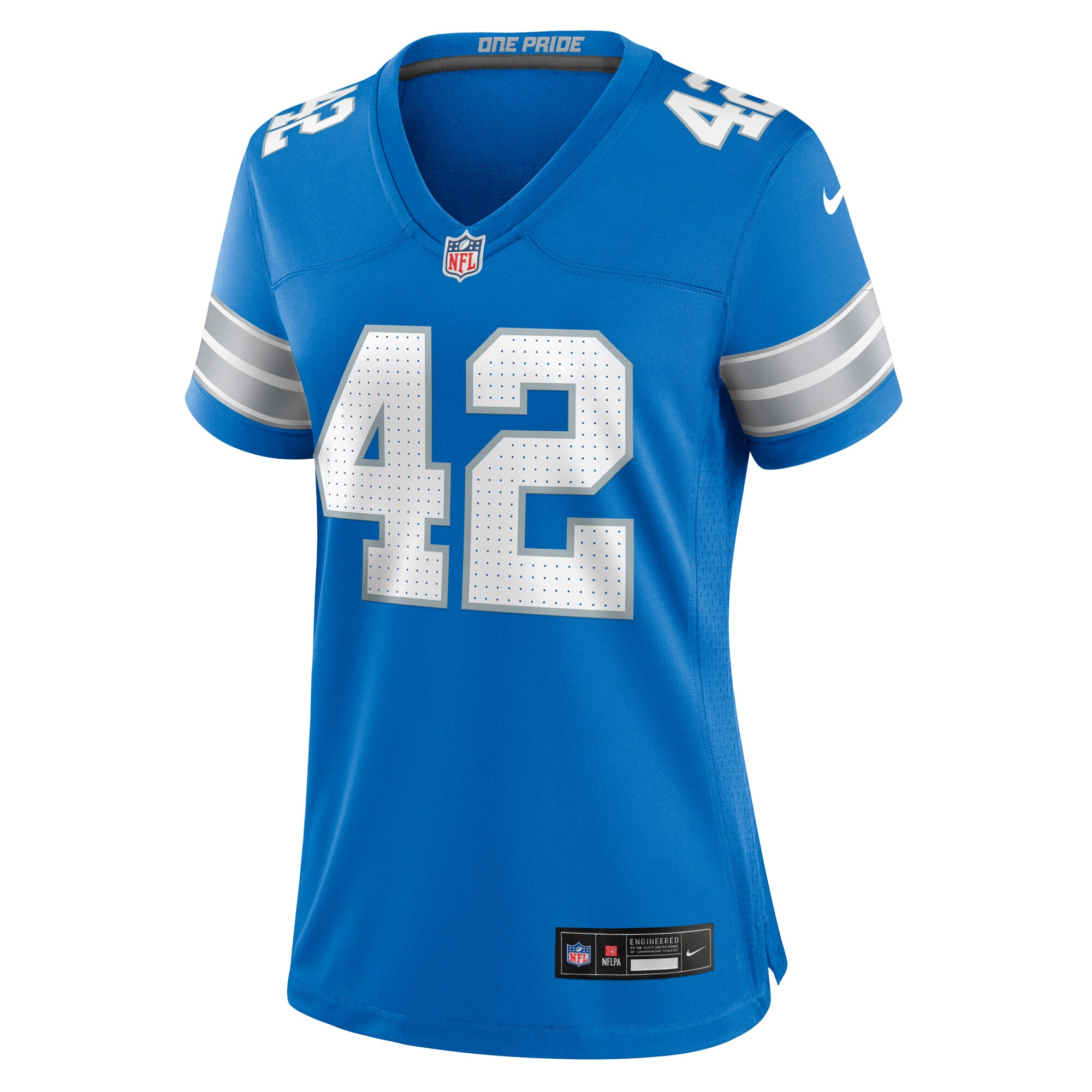 Alternative view of Jalen Reeves-Maybin Detroit Lions Game Jersey - Women's | Maybin Blue Team Game Jersey