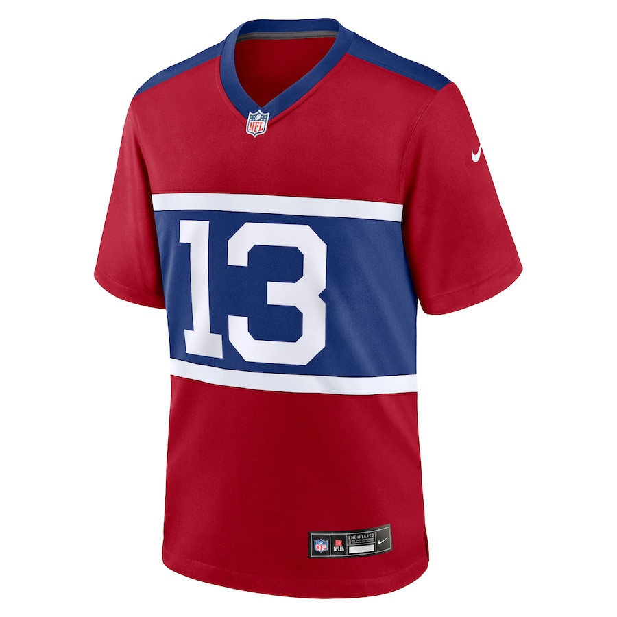 Alternative view of Jalin Hyatt #13 New York Giants Alternate Game Jersey - Men's | Century Red