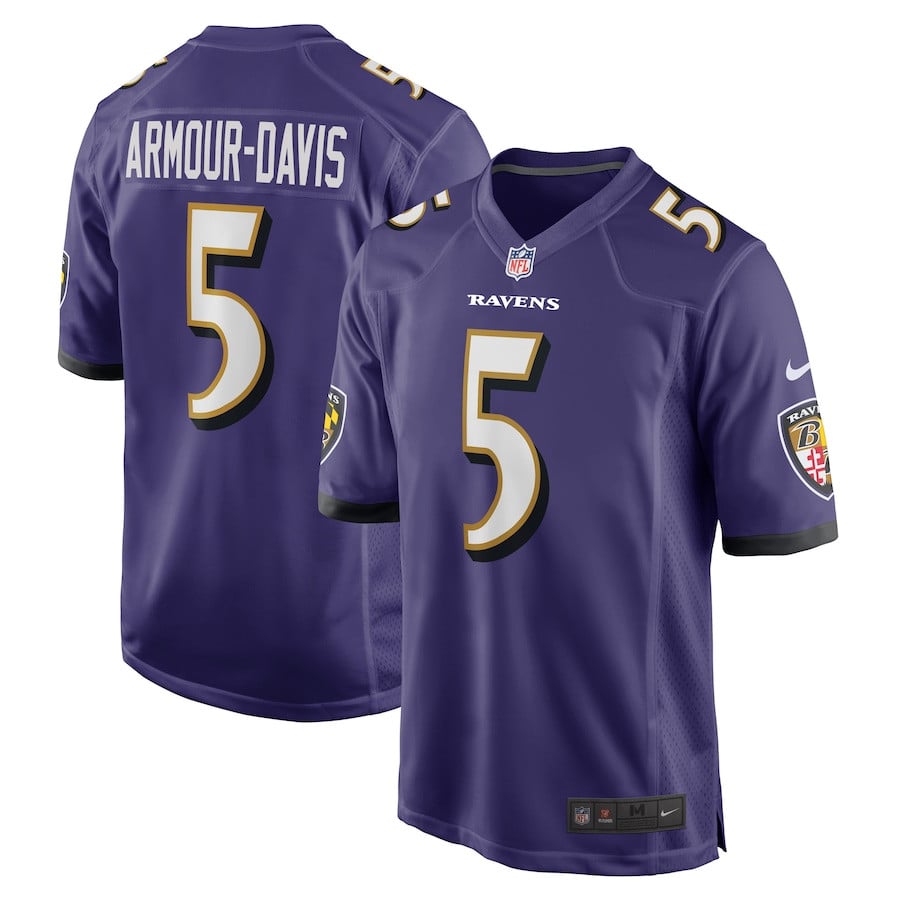 Jalyn Armour-Davis #5 Baltimore Ravens Game Jersey - Men's | Purple