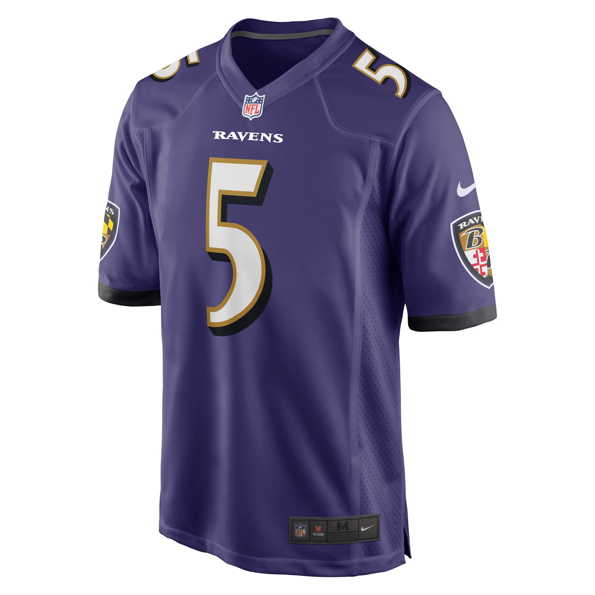 Alternative view of Jalyn Armour-Davis Baltimore Ravens Game Jersey - Men's | Davis Purple Game Player Jersey